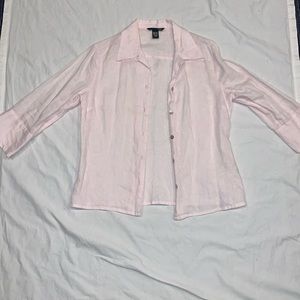 H&M light pink button up